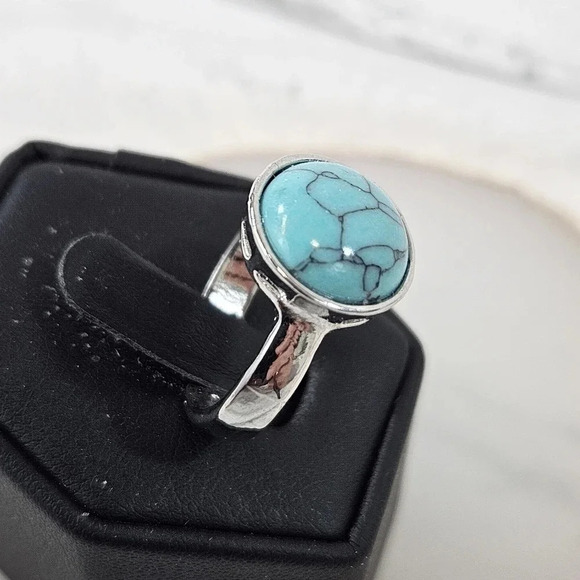 Ocean Globe Adjustable Fashion Ring A48 - Picture 6 of 9